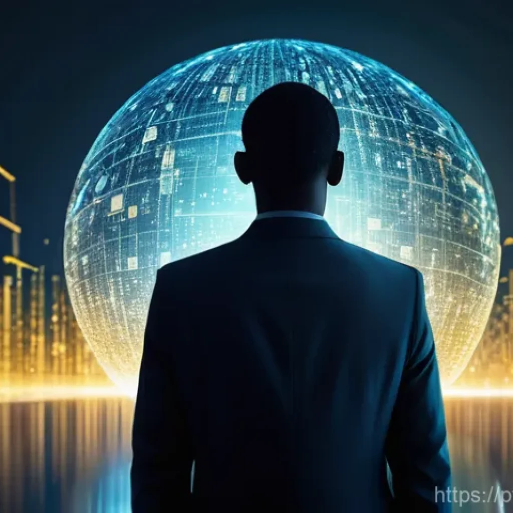 개인정보 자기주권과 소셜 미디어 - **Prompt:** A visually rich, abstract depiction of a person (adult, fully clothed in smart casual at...