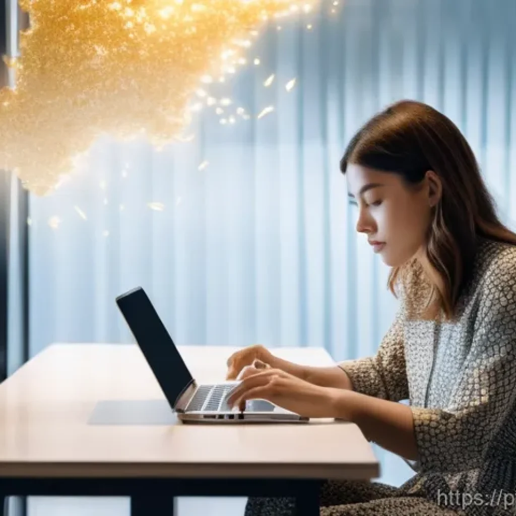 개인정보 자기주권의 경제적 가치 - **Prompt: The Unseen Value of Digital Footprints**
    A thoughtful young woman, dressed in a stylis...