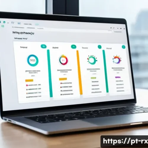 개인정보 자기주권과 데이터 활용의 윤리 - A modern digital privacy dashboard interface displayed on a sleek laptop screen, showing real-time d...